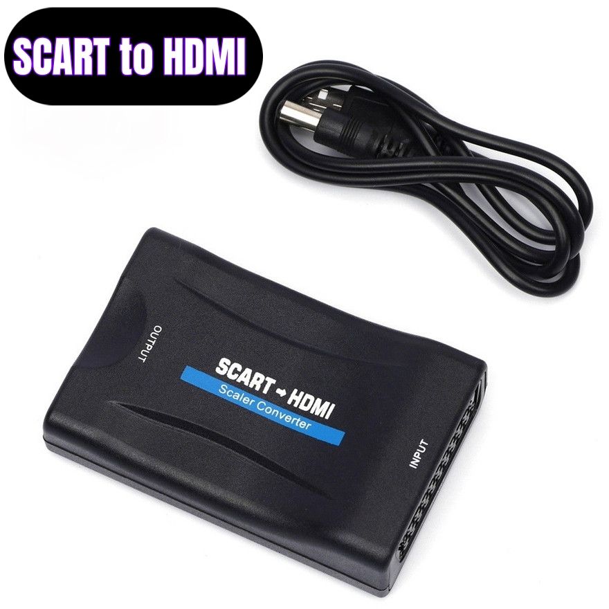 scart  to HDMI Black
