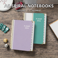 Carnet de notes A5 à spirale rigide, agenda de haute qualité, cadeau d'affaires premium, couverture en papier, hebdomadaire 2027