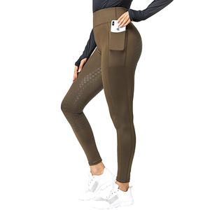 Pour cross-border siège complet Silicone antidérapant respirant équestre <span class=keywords><strong>pantalon</strong></span> d'équitation femmes Stretch taille haute fermeture éclair mouche ventre - Product Image 3