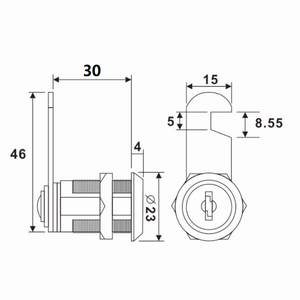 103-30 מ "מ דלת מצלמת נעילה <span class=keywords><strong>90</strong></span> רהיטי ארון רהיטים מעלות, 1/4 רבעון פניה לדחוף מצלמת לדחוף - Product Image 6