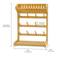 Séchoir à biberons professionnel en bambou, support vertical de rangement pour comptoir de cuisine, pour accessoires d'alimentation