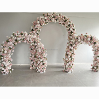 3 pcs/set arc de fleurs de mariage rose arc de scène de mariage arc de fleurs rose arc floral de rose décoration et fournitures de mariage Inde
