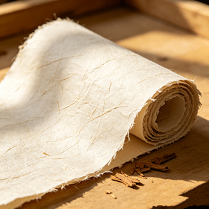 Rough Deckle Edge Unbleached Paper Ideal For Vintage Decor Gift Wrapping And Handmade Packaging - Product Image 2
