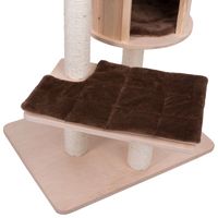 Rumah Pohon Kucing Kayu Natural Paradise, Mainan Furnitur Hewan Peliharaan dari Kayu, Penggaruk Kucing Sisal, Katzenkratzbaum