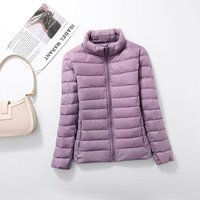 Veste d'hiver pour femme en duvet de canard blanc, coupe ajustée, coupe-vent, avec poignets élastiques et ourlet imperméable – Nouvelle collection en promotion