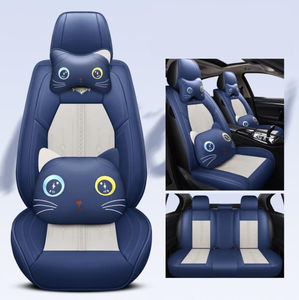 ผ้าคลุมเบาะรถยนต์หนังลินินลายการ์ตูนสำหรับผู้หญิงแมวอุปกรณ์ตกแต่งภายในสำหรับสี่ฤดูกาลสินค้ามาใหม่ - Product Image 6