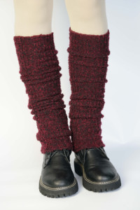 Calentadores de piernas de invierno hasta la rodilla para mujer personalizados OEM puño de bota de punto Marled de moda - Product Image 2
