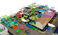 Rish nouvelle conception aire de jeux intérieure personnalisée avec grand toboggan équipement de trampoline extérieur intérieur
