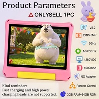 Tablette pour enfants YPORANGECHENG 4G avec appels, Android 12, processeur MTK Octa Core 1,2 GHz, écran IPS 10,1 pouces, double SIM GSM, 1280*800, 3G+64G