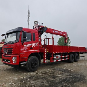รถเครนติดตั้งบนรถบรรทุกไฮดรอลิกคุณภาพสูง Dongfeng 10 ล้อ แบบแขนยาว สำหรับโครงการโครงสร้างพื้นฐาน - Product Image 4