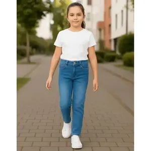 Jeans Adrenaline Girls, lavaggio medio, vestibilità dritta, vita alta, elasticizzati, blu, taglia 51973 - Product Image 2