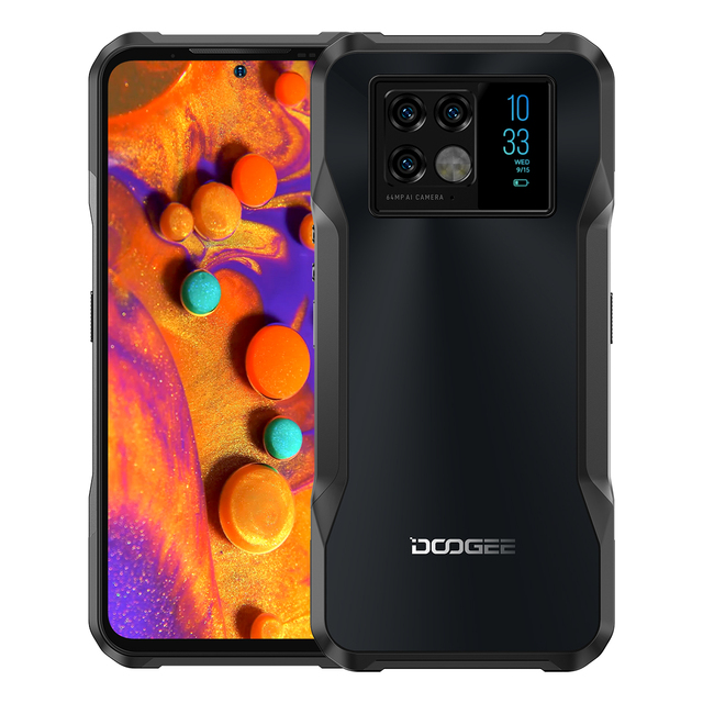 Dual 5G Phone Doogee V20 Rugged Smartphone 8GB RAM 256GB ROM 6000MAH Big Battery 64MP Good Camera NFC Google Play 6.43 Inch