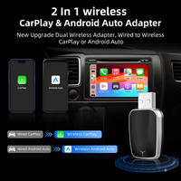 Nouvel adaptateur sans fil intelligent 2 en 1 Wifi Carplay, convertisseur Android Auto, clé USB pour les unités principales de téléphone Apple iPhone Android