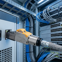 Konektor RJ45 Cat6 Industri Berbahan Paduan Seng, Dilindungi, Anti-interferensi, Casing Logam, Konektor Terminasi Lapangan Kecepatan Tinggi