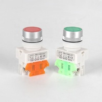 Saklar Tombol Tekan Elektronik 22MM IP65 dengan Warna MERAH HIJAU, Self-locking & Self-resetting 1NO Model LAY7