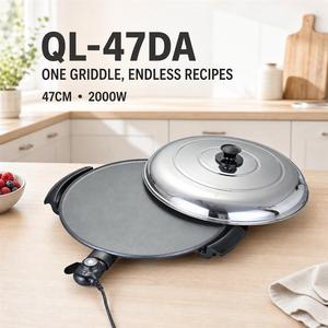 Plaque de cuisson électrique 2000W pour pain arabe plat 47cm avec contrôle manuel de la température pour Pita, <span class=keywords><strong>Saj</strong></span> et Khubz, idéale pour usage domestique et hôtelier - Product Image 1