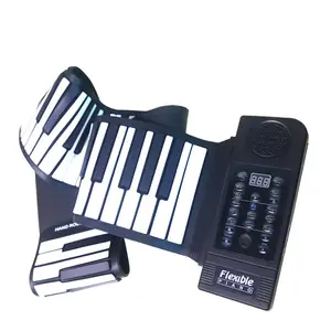 Teclado de entrada portátil pu88m 88, teclado para estudante com rolo de mão, instrumentos musicais on-line