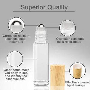 Custom Logo <b>5ml</b> 10ml 15ml Glass Roller for Deodorant <b>Bottle</b> Essential Oil Roll on <b>Perfume</b> Oil Silk Screen Printing Round Shape - Product Image 3