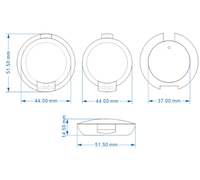 Mini boîte vide transparente à couvercle rabattable en ABS pour échantillon de fond de teint compact, anti-cernes, fard à paupières, format 1g