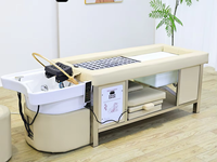 Luxe Thai Tête Spa Lavage Chaise De Cheveux Salon Électrique Pédicure Massage Shampooing Tables Lit avec Circulation D'eau Vapeur
