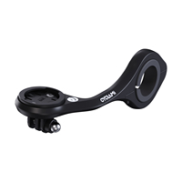 CYCLAMI M5 Dudukan GPS Sepeda Tahan Air Multi-Fungsi PVC Adaptor Pemasangan Komputer Braket Lampu Sensor Tipe MTB Sepeda Jalan Raya Hitam