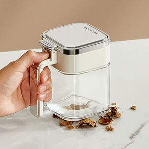 Kitchen Seasoning Powder Storage Container Condiment Canisters Pots Sugar Salt Bowl Glass <b>Spice</b> <b>Jar</b> With Stainless Steel Lid - Product Image 5