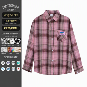<strong>Women's</strong> Sun Protection Plaid Shirt Lightweight Summer Long Sleeve Oversized UV Block Button Down Pink <strong>Tartan</strong> Cardigan Jacket - Product Image 1