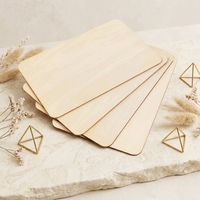 Piezas de Madera Rectangulares de Contrachapado Pulido sin Acabado para Proyectos de Manualidades y Decoración del Hogar - Ecológicas