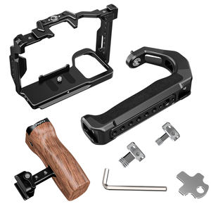 Kit de cage pour appareil photo en alliage d'aluminium pour appareil photo <span class=keywords><strong>Sony</strong></span> <span class=keywords><strong>A7IV</strong></span> / A7RV avec poignée supérieure et poignée latérale en bois - Product Image 2