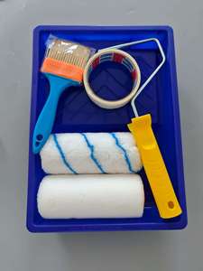Professional 6 Inch <b>Paint</b> <b>Roller</b> Set with Tray Microfiber & Foam <b>Roller</b> Sleeves Masking Tape and <b>Paint</b> Brush for Home Painting - Product Image 2