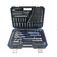 Juego de Herramientas Mecánicas de Alta Calidad, 151 Piezas, en Caja de Acero Niquelado Mate, para Reparación de Autos, Motos y Bicicletas, Personalizable OEM