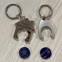 Porte-clés professionnel personnalisé en forme de maison, porte-clés à monnayeur en émail souple pour promotion immobilière, porte-clés durable de marque