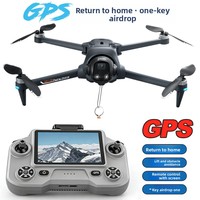 Drone Quadricoptère FPV GPS YL059 avec Double Caméra 4K HD, Évitement d'Obstacles, Écran Tactile LED et Télécommande pour Enfants