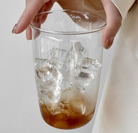 Westgreen vente en gros nouveau Style minimaliste glacé américain Latte tasse à café 465ml eau potable thé lait verre à haute teneur en borosilicate