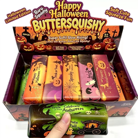 Jouet à presser en PU souple à montée lente, jouet sensoriel doux, cadeau d'Halloween, couleurs de dessins animés assorties