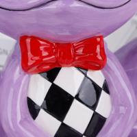 Redeco Creative Grenouille Prince Sculpture Bleu Violet Grenouille Ornements En Céramique Figurines D'animaux Lunatique Décor À La Maison Cadeau