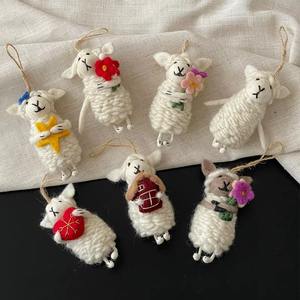 Adorable Adorno de Fieltro de Lana de Oveja, Peluche 3D, Colgante para Bolso, Accesorio para Interiores de Coche, 31-50 cm - Product Image 4