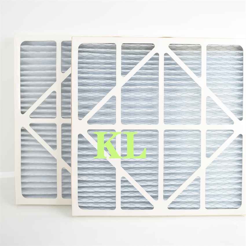 16X25X1 G4 EU4 Merv 7 8 Geplooide Ac Oven Filters Voor Airconditioning Systeem