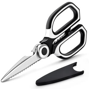 Nouvelles ciseaux de cuisine en acier inoxydable robustes pour couper la viande, le poisson et les os, avec protège-lames - Product Image 2