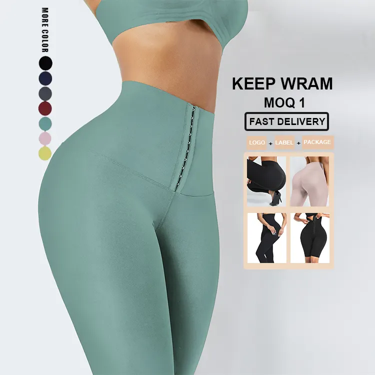 HEXIN xS-6XLWomen yüksek bel eğitmen spor Yoga tayt egzersiz Fitness pantolonları 2 IN 1 karın kontrol külot Shapewear