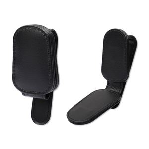Cross-Border Elanmei PU Ultra-Fiber <b>Car</b> Glasses <b>Clip</b> Sun Visor Multi-Functional Sunglasses Business Card Holder Fashion Design - Product Image 2