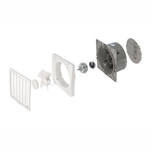 Nouveau ventilateur d'extraction mural pour salle de bain au design moderne, à haut débit d'air, alimenté par courant alternatif - Product Image 2