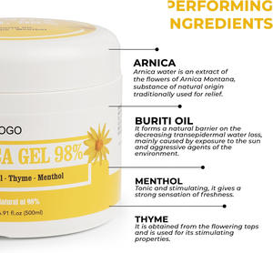 Gel all'Arnica per Lividi 98% Crema di Arnica Montana Extra Forte per Sollievo Muscolare e Articolare, Formula Naturale Non Unta - Product Image 3