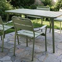 Chaises empilables en aluminium robustes et populaires pour café, restaurant, jardin, hôtel, resort, villas