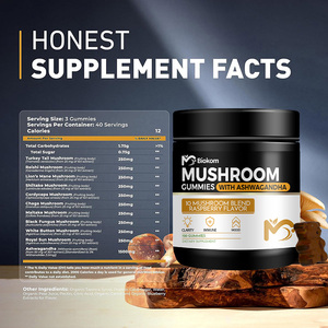 OEM Halal sin azúcar vegano Cordyceps Reishi & Lions Mane Mushroom Gummies suplemento orgánico nootrópico para el cerebro para mujeres - Product Image 2