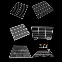 Étagère de réfrigérateur en grille métallique commerciale, organisateur de rangement en métal pour boissons et vins, étagères de réfrigérateur