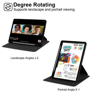 Funda para <span class=keywords><strong>Huawei</strong></span> Honor Pad X8a de 11 pulgadas con portalápices 360, funda trasera giratoria con soporte acrílico para Honor Pad X9 2024, funda para <span class=keywords><strong>Huawei</strong></span> Honor - Product Image 3