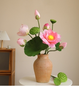 PU <span class=keywords><strong>Lotus</strong></span> Folha <span class=keywords><strong>Lotus</strong></span> Seedpod Interior Outdoor Decoração Silk Artificial <span class=keywords><strong>Lotus</strong></span> <span class=keywords><strong>Flower</strong></span> - Product Image 4