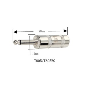 6.35Mm Stereo Phone Plug 2 Pins Audio Connector For Guitar <b>Microphone</b> <b>Speaker</b> - Product Image 3
