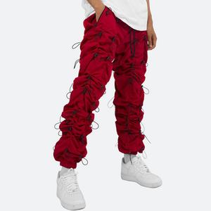 Pantalon tactique en nylon pour homme avec logo personnalisé, cordon élastique superposé à plusieurs attaches, vente en gros - Product Image 2